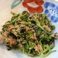 のあママん's cooksnap of when they made さっぱり春菊とツナの梅肉和え.