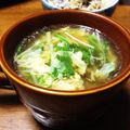 YUKIKI☆'s cooksnap of when they made 冷しゃぶの茹で汁でかき玉汁〜.