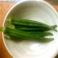rohitaka's cooksnap of when they made 超簡単！茹でるだけのオクラ.