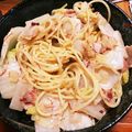 りえとんぬ's cooksnap of when they made 白菜と大根のにんにくマヨパスタ.