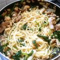 にしに's cooksnap of when they made 鶏とほうれん草の柚子コショウ味パスタ.