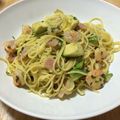 ミホ★タス's cooksnap of when they made カフェっぽい！トマトとエビのバジルパスタ.