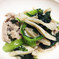ポコ31's cooksnap of when they made 舞茸と小松菜と豚肉の煮浸し.