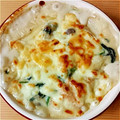 みーちゃんぴ's cooksnap of when they made 鮭ときのことほうれん草のグラタン.