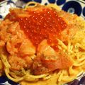 rinakos's cooksnap of when they made 秋の贅沢✿旨幸～サーモンとイクラのパスタ.