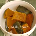 milk＊crown's cooksnap of when they made レンジde10分♡かんたんカボチャの煮物.