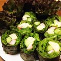 YUKIKI☆'s cooksnap of when they made サニーレタス胡瓜カニカマ海苔巻き.