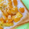 フロンチュウ's cooksnap of when they made ☆忙しい朝に♪　かぼちゃチーズトースト☆.