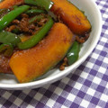 あっほ's cooksnap of when they made かぼちゃとピーマンのひき肉炒め.