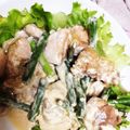 伊織mummy's cooksnap of when they made ずりとニンニクの芽の炒め物マヨバージョン.