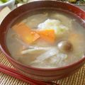 時花菜's cooksnap of when they made 蓮根のだんご汁.
