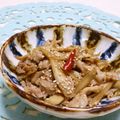 赤い電話's cooksnap of when they made ピリッと☆豚肉とごぼうの時雨煮.