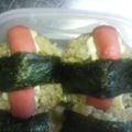 ぺろとぴよときな's cooksnap of when they made レンジで♪照り焼きソーセージおにぎり.