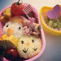 shinkomama's cooksnap of when they made 簡単*幼稚園お弁当 *ヒヨコ* キャラ弁.