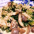 花音ママ's cooksnap of when they made きのことかぶの葉っぱのクリームチーズ和え.