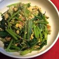 ku816's cooksnap of when they made 小松菜と卵のペペロンチーノ♡.