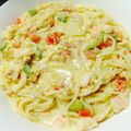 jyoshu's cooksnap of when they made エビとアボガドのクリームパスタ☆.