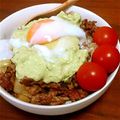 ぶーこちゃん★'s cooksnap of when they made ☆甘辛ミンチとアボカドのワサビマヨ丼☆.