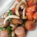 CoffeeCoco's cooksnap of when they made おさかなのソーセージdeハニーレモン炒め.