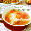 ミナいちご's cooksnap of when they made トマトと卵のふんわりスープ.