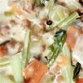 ♪ももかりん♪'s cooksnap of when they made ☆小松菜と豚挽き肉としめじのクリーム煮☆.