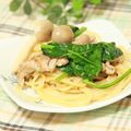 ぽっぽぺぺ's cooksnap of when they made 豚肉のクリームマスタードパスタ☆.