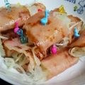 森鳥翼翠's cooksnap of when they made オニオンスライスの焼き生ハム包み.