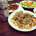 かおﾆｬﾝ子's cooksnap of when they made 簡単！銀だこ風★たこ焼きパーティー♡.