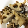 realrea's cooksnap of when they made れんこんとしめじコンニャクの甘辛煮.
