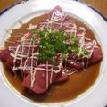わたママ's cooksnap of when they made マグロのユッケ風カルパッチョ.