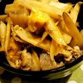 れおいち's cooksnap of when they made 豚薄切り肉＋塩麹deこんにゃく牛蒡の煮物.