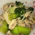 camdy8's cooksnap of when they made 豚とキノコとちんげん菜炒め.
