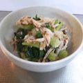 和芥子's cooksnap of when they made 簡単副菜♪ヘルシーな青梗菜と胸肉の梅和え.