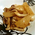 ねこ♪たま's cooksnap of when they made いかげそと大根のニンニクバター炒め.