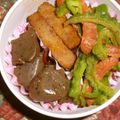 arisa06's cooksnap of when they made ゴーヤとピーマン＆魚肉ソーセージの炒め物.
