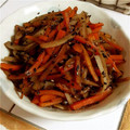 ちリリ's cooksnap of when they made ごぼうとちくわの炒め煮.
