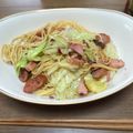 P氏＊'s cooksnap of when they made ベーコンとキャベツのアンチョビパスタ♡.