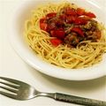Mayu＊゜'s cooksnap of when they made 梅しそでさっぱり★トマト納豆パスタ.