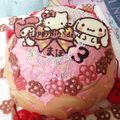 Satonir's cooksnap of when they made キティちゃんのドームケーキ.