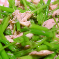 Rick_t's cooksnap of when they made サクサク☆モロヘイヤの茎でツナこしょう♪.
