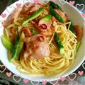 柚希MaMa♡'s cooksnap of when they made アスパラとベーコンのペペロンチーノ.