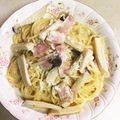 kumakot's cooksnap of when they made ベーコンとエリンギのミルクソースパスタ.