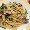 トンガリrock's cooksnap of when they made 舞茸ほうれん草ｻｰﾓﾝのｸﾘｰﾑﾊﾟｽﾀ.