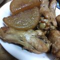 manikey's cooksnap of when they made 鶏大根の煮物 feat.卵ちゃん♡.