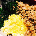 riho0042's cooksnap of when they made 簡単！豚そぼろの三色丼♡.