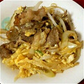 Fmiin's cooksnap of when they made 牛肉ともやしの卵とじ.
