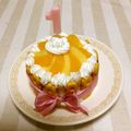 あいのひろきママ's cooksnap of when they made 秋のお誕生日に♪１歳のバースデーケーキ.