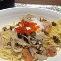 チョキンボ's cooksnap of when they made サーモンといくらのとろとろクリームパスタ.