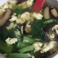 クックB10HK6☆'s cooksnap of when they made 玉子、小松菜、椎茸のスープ.
