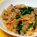 mariko1713's cooksnap of when they made ウェイパーで卵豚肉ほうれん草の野菜炒め.
